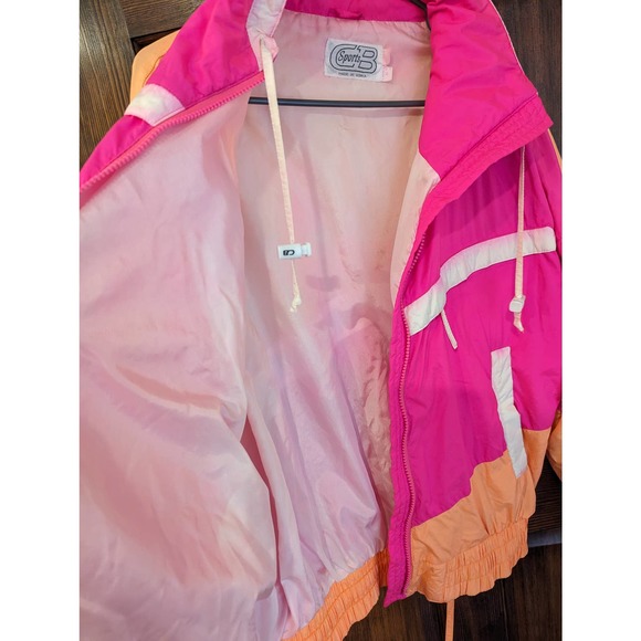 1990's Neon Jacket CB Sports Windbreaker Jacket -Women's Medium - Picture 3 of 12